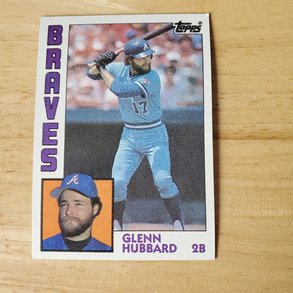 Topps Glenn Hubbard Atlanta Braves 1984 Baseball Card 25